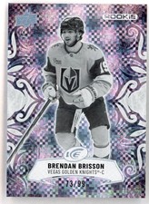 2024-25 UD Ice Brendan Brisson /99 Rookie GRAYSCALE Vegas Golden Knights 24-25