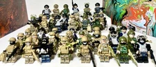 DIY MINI FIGURES CUSTOM Build Block Army,SWAT,Police,Military,SOLD BY “1” Each!
