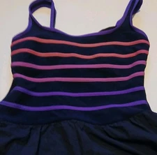 Vintage Gabar Womens One Piece Modest Swimsuit with Attached Shorts  Size 14