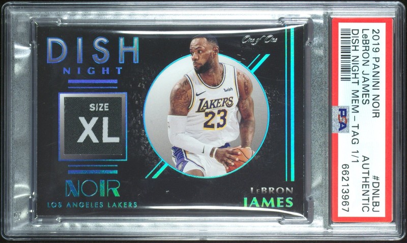 2019-20 Noir Dish Night Tag SSP 1/1 LeBron James #DNLBJ PSA R6220J