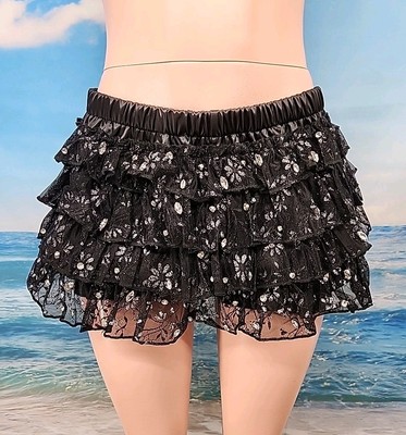THE FICTION Layered Lace Short Pants M Layered Lace Shorts - PENEQU