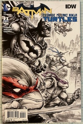 Batman Teenage Mutant Turtles #2 NM 2nd Print Variant 2016 DC Comics IDW
