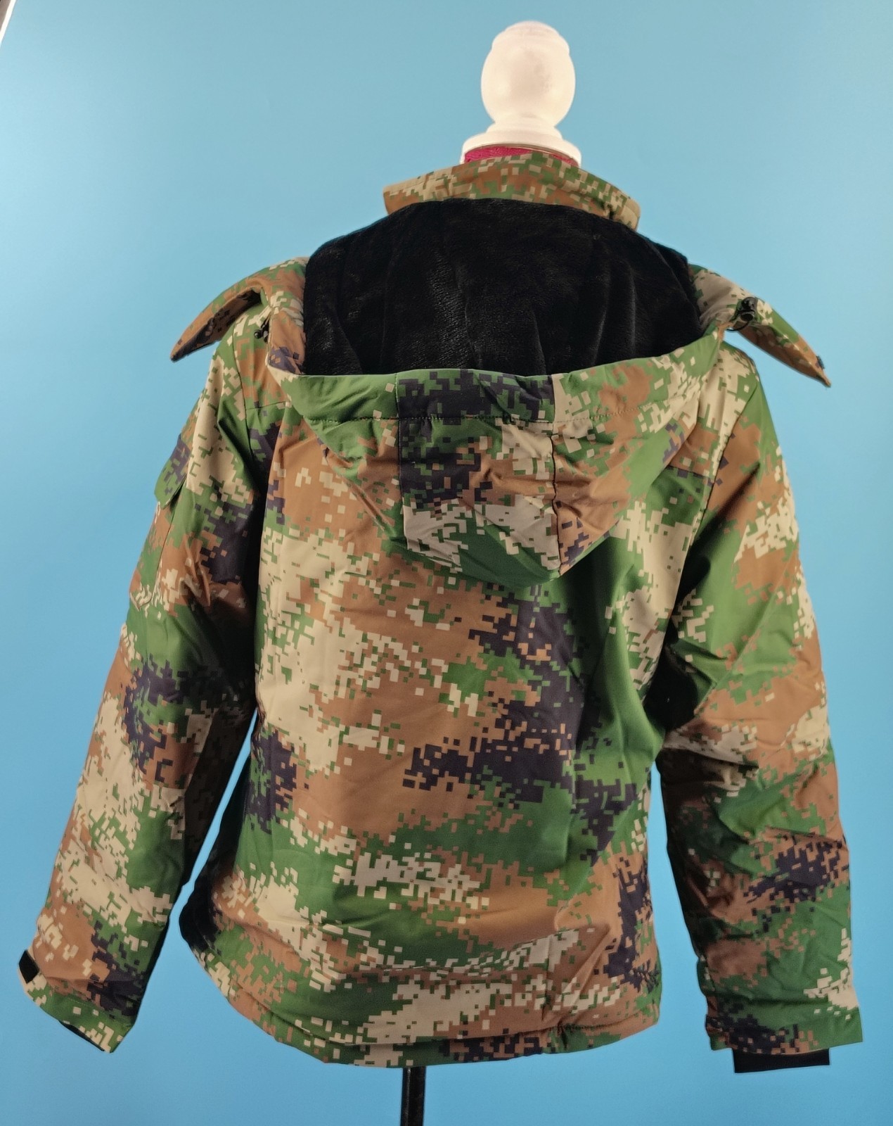 Camel Crown Women's Ski Jacket Camouflage With Removable Hood Winter Coat M