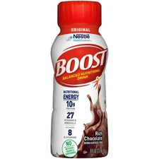 Nestle Boost Original Balanced Nutritional Drink Chocolate 8 oz Bottle 6 Ct