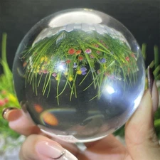 1.4LB 3.1" Natural White Melting crystal Sphere Ball Crystal Decor Reiki Healing