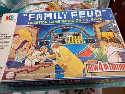 Vintage Family Feud Board Game 4th Edition MB Complete w/ Original Box 