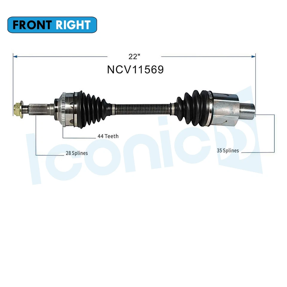Front Right CV Axle Assembly for 01-08 Mazda Tribute Ford Escape 2L 2.3L Manual Foto 2 de 4