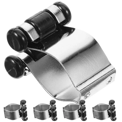 5Pcs Reusable Metal Wall Pole Clamps Silver Fishing Rod Holder Adjustable - Image 1 of 4