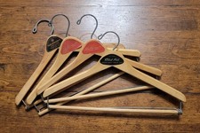 Vintage 1 ROBERT HALL 3 SCHLESINGER Wooden Clothes Hanger