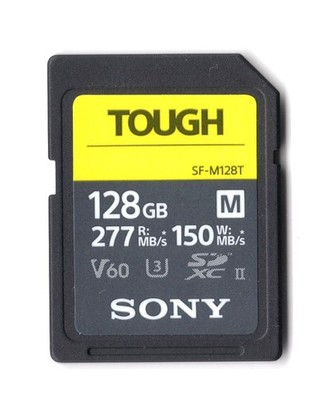 Sony Tough SF-M128T 128GB SDXC UHS-II 277MB/s U3 V60 Camera Memory Card