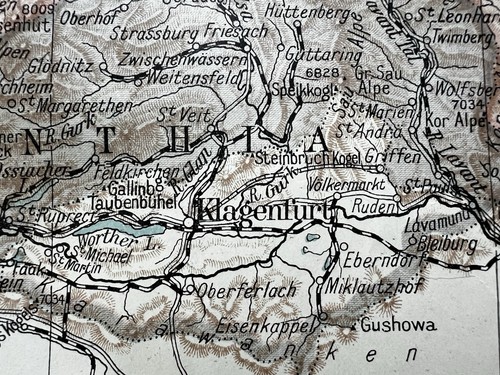 Antique 1920 map of AUSTRIA - Picture 9 of 12