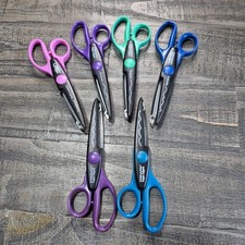 Fiskars Paper Edgers Scissors Lot of 6 Scrapbooking Crafts Colonial Cotton Candy