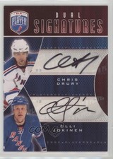 2009-10 Upper Deck Be a Player Dual Signatures Chris Drury Olli Jokinen Auto 0c3