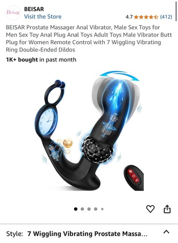 Massager Prostatique Vibrant Pour Hommes – Plug Anal Multifonction – 7 Modes – Télécommande