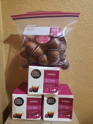 5 Pack X 16pods Nescafe Dolce Gusto Coffee Capsules Intensity 5 Espresso.04/2027