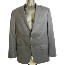 Hart Schaffner Marx Black Blazer Modern Fit Two Button Suit Jacket Mens Size 42R