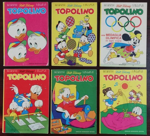 TOPOLINO LIBRETTO - LOTTO FASCIA 800 - OTTIME CONDIZIONI -FUMETTI DISNEY ANNI 70