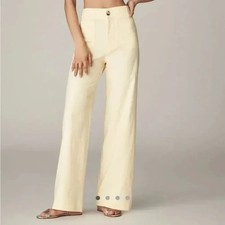 NWT Maeve The Colette Full-Length Linen Wide-Leg Pants Sz 31 Waist 34'' 8A547