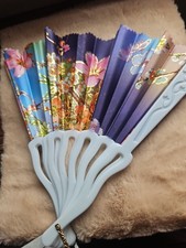 New Chinese Style Dance Party Lace Silk Folding Hand Held Flower Fan Decor