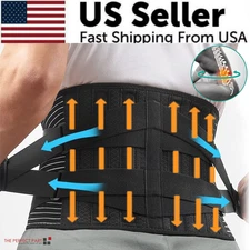 Orthopedic Back Brace Lumbar Support w/ 6 Stays for Sciatica & Herniated Disc