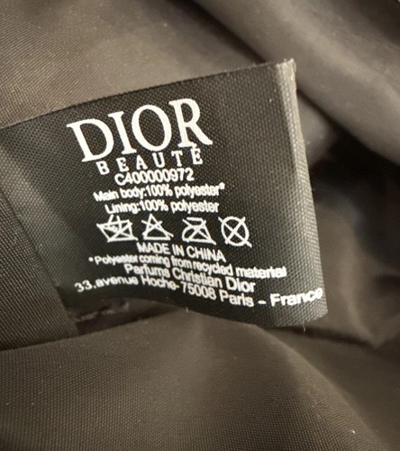 Dior Beaute Navy Black Toiletry Bag Pouch Travel Case Dual Zipper GIFT PURCHASE - Picture 6 of 7