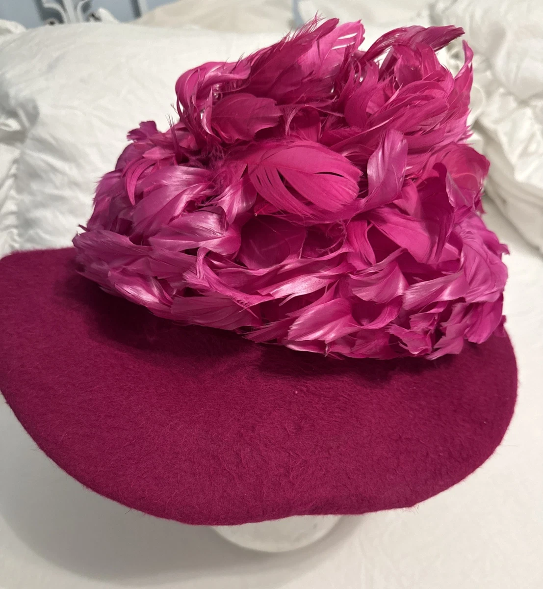 Feather Pink Vintage Hats for Women for sale | eBay display picture 1