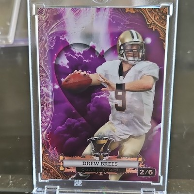 2024 Wild Card 7 Card Studs Drew Brees Serial Numbered 2/6 Hearts #P7CEH-DB