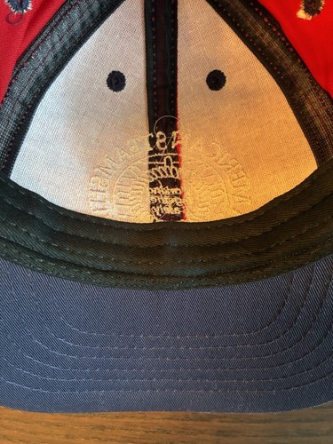 Cappello Vintage American Steamship Company Rosso "Lavorare Sicurezza Insieme" OSFA - Foto 7 di 7
