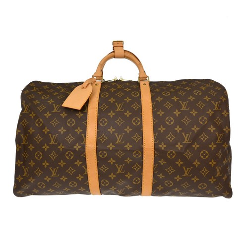 Louis Vuitton Keepall Bag Monogram Canvas Brown Travel Bag