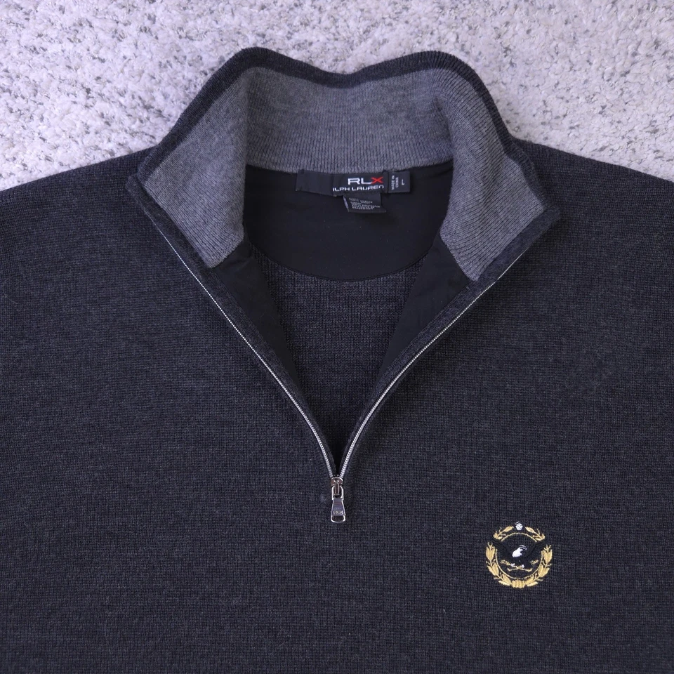 RLX Ralph Lauren Golf Vest Mens Large Wool Merino Windstopper Lined Eagle Logo - Image 4 of 4