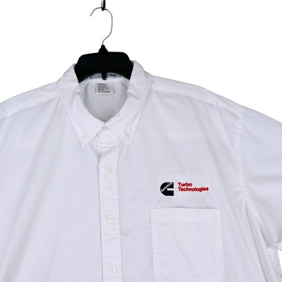 Cummins DIesel Employee Uniform Button Down Shirt Mens XL Short Sleeve Workwear