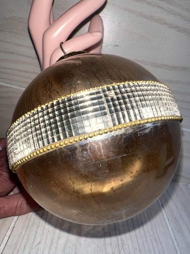 Amber Orange Yellow glass Kugel Christmas Ornament. Early 1900s Germany - Picture 3 of 14