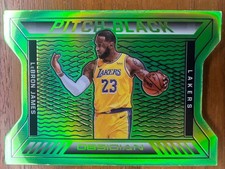 2020-21 Panini Obsidian - Pitch Black LeBron James #12 Electric Etch Green Flood