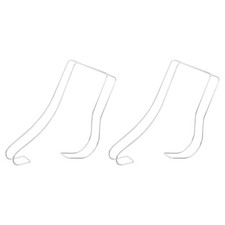 2Pcs Shoe Display Stand Shoe Form Holder Form Inserts High Heel Silver