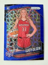2026 WNBA Prizm Lucy Olsen Blue Velocity Variation #145 Washington Mystics RC