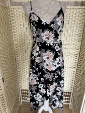 New Look Maxi Dress Size 14, Floral Print Wrap Dress, Holiday,Cocktail,Summer