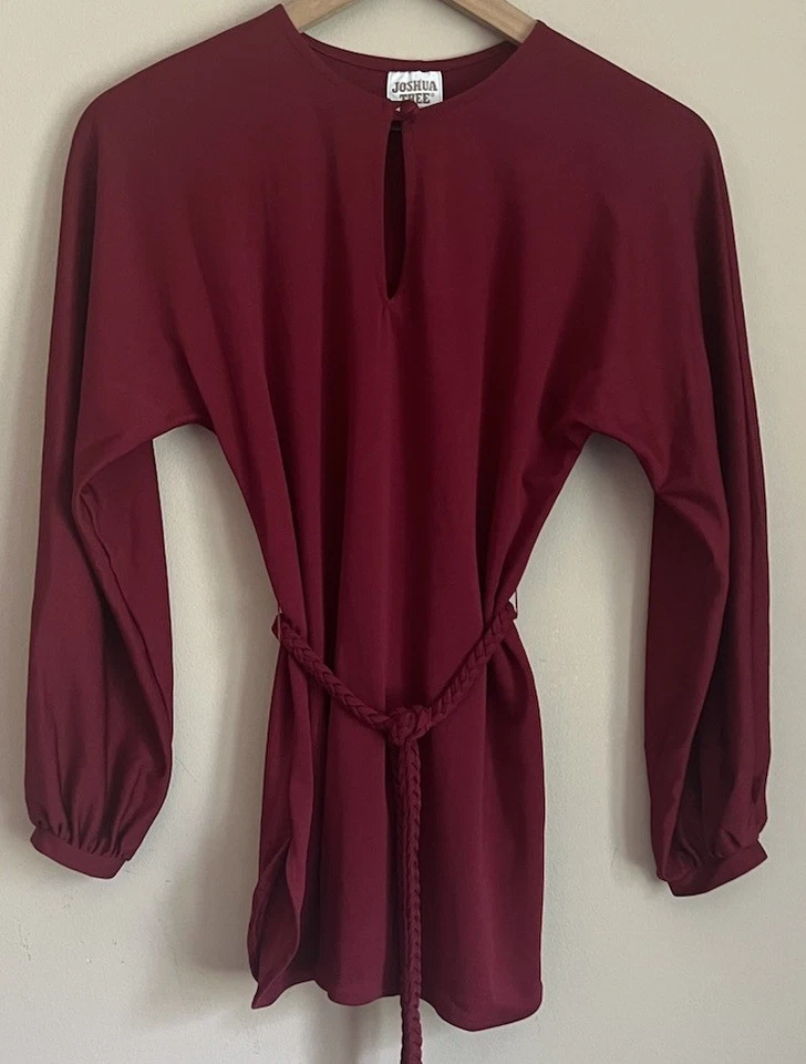 Conjunto Pantalón Hippie Mod Vintage Años 60 70 Pequeño 4 6 Túnica Roja Pierna Ancha Árbol Joshua Foto 4 de 4