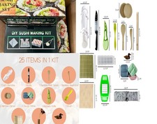 SUSHI MAKING SET OF 25 PCS, bazooka, knife, rice mold,  set de sushi tengo mas