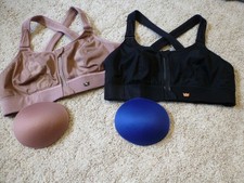 : lot of 2- shefit ultimate sport bras-Rose Taupe-Black-1 luxe READ