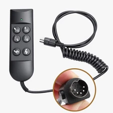 6 Button 5 Pin Wired Lift Chairs Power Recliners Remote Hand Control for Ultr...