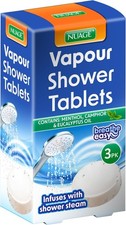 Menthol & Eucalyptus Shower Vapour Tablets 3 Pack Refreshing Steam Aromatherapy