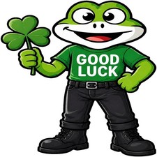 30 Custom Good Luck Frog Personalized Address Labels