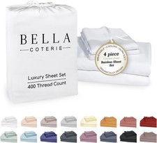 Luxury Bamboo Viscose Queen Size Sheet Set  Organically Grown  Cooling  Ultra