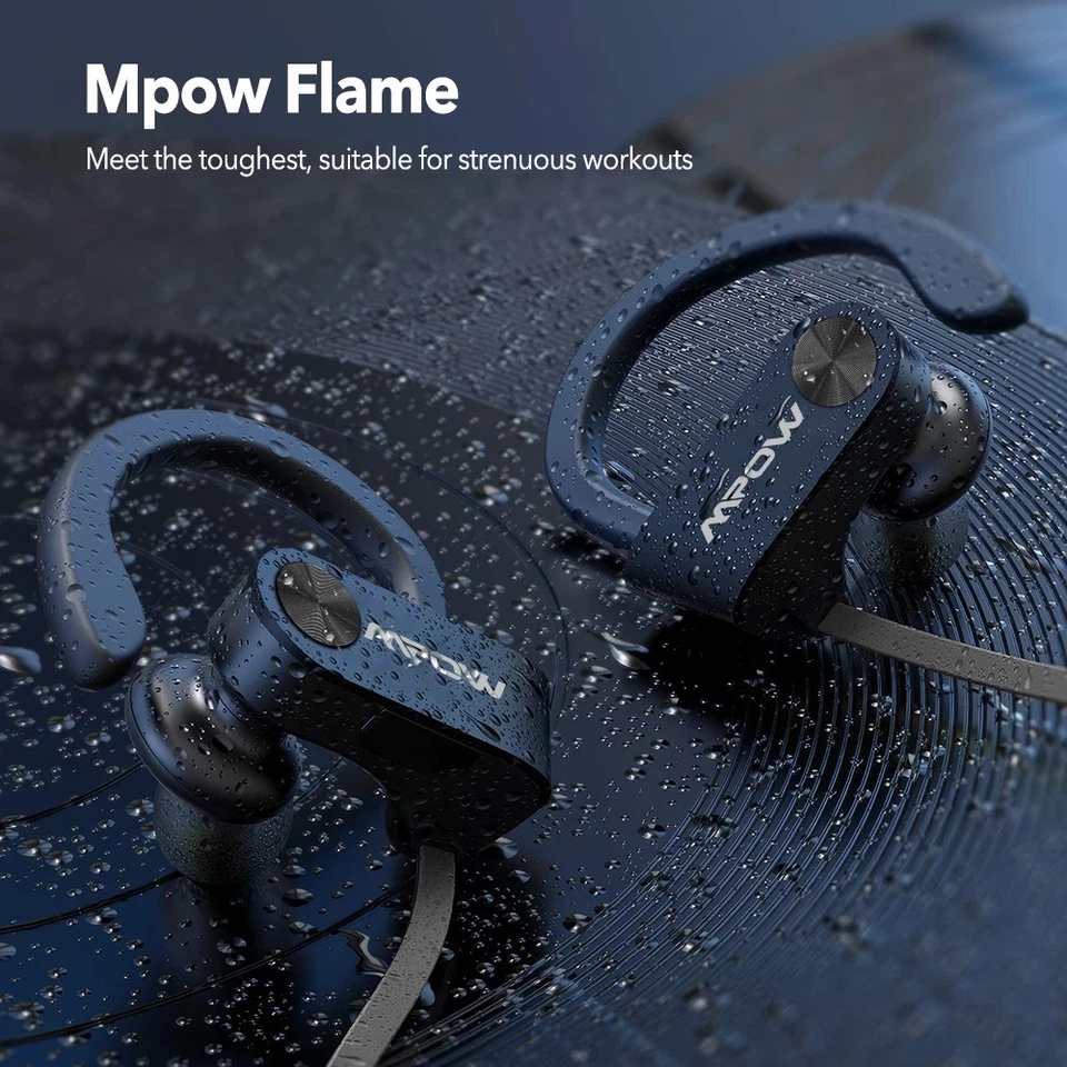 Mpow Bluetooth Headset HiFi Stereo Earbuds Wireless Sports Handsfree Headphones - Image 2 of 4
