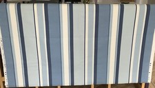 Laura Ashley Eaton Stripe Royal Blue Curtain Fabric x 4 Metres
