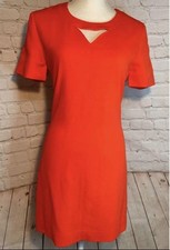 USED VERSACE DRESS RED GOOD