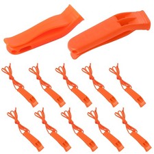 10 Pcs Safety Whistle Marine Whistle Plastic Whistles with Lanyard for Emerge...