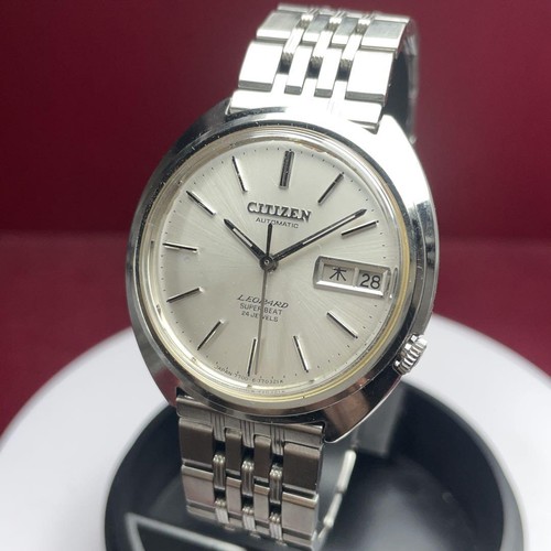 CITIZEN LEOPARD AUTOMATIC MEN'S WRISTWATCH 70S VINTAGE ROUND FACE JAPAN MADE - Picture 4 of 9