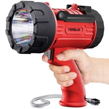 Rechargeable Spotlight Flashlight with 2000,000 High Lumen LED, IP67 Waterpro...