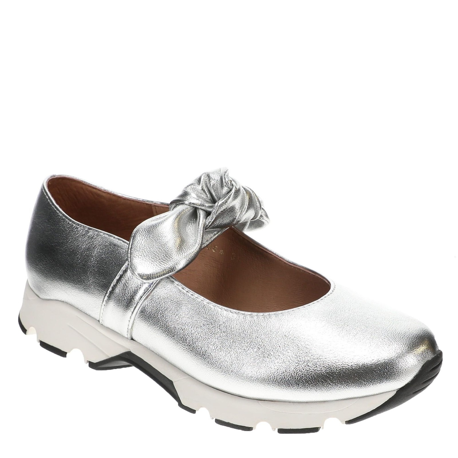 ПОЛНОСТЬЮ ЧЕРНЫЕ женские слипоны MJ с большим бантом 40 М EU - Серебристый 33490₽